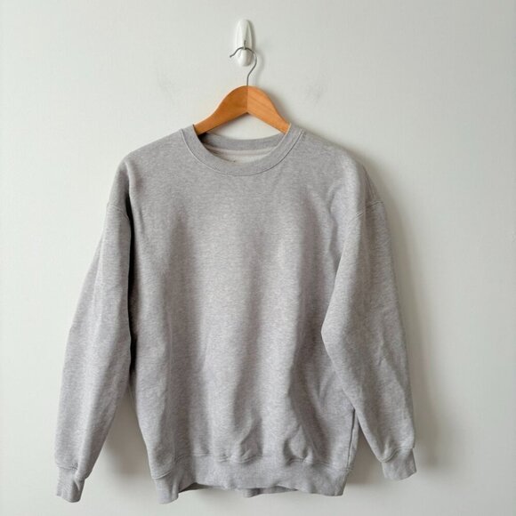 Aritzia Wilfred Free Crew Neck Pullover Sweatshirt Sweater Heather Grey Size 1 - Picture 1 of 6